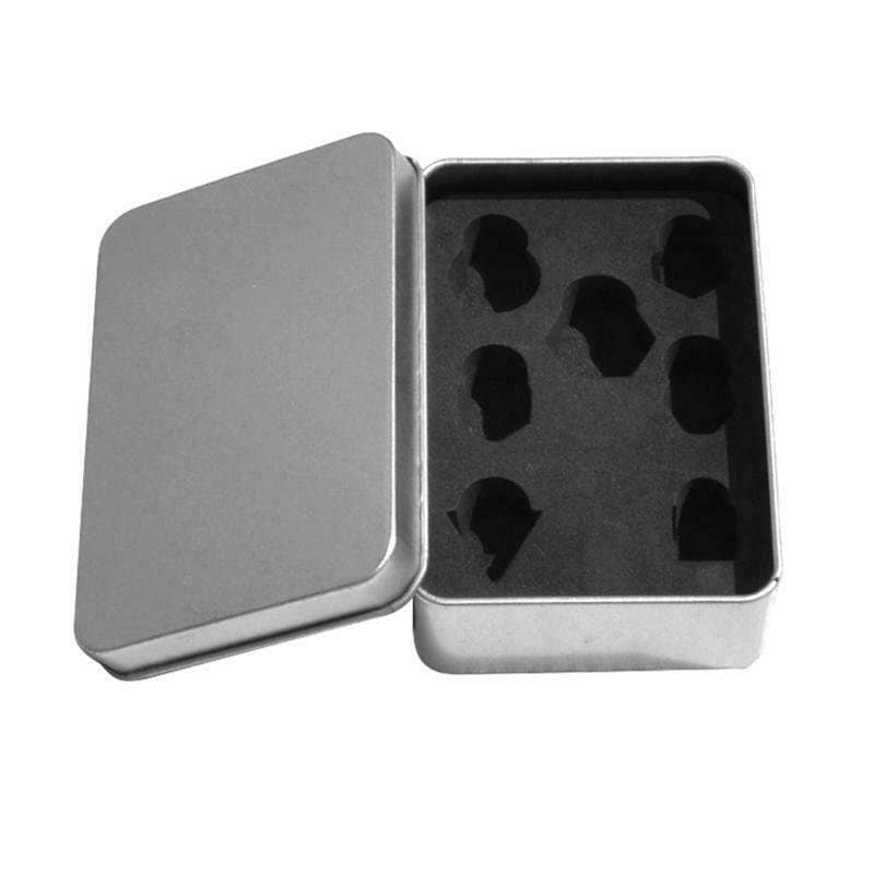 Silver Astral Dice Set / Blue Metal D&D Dice Set