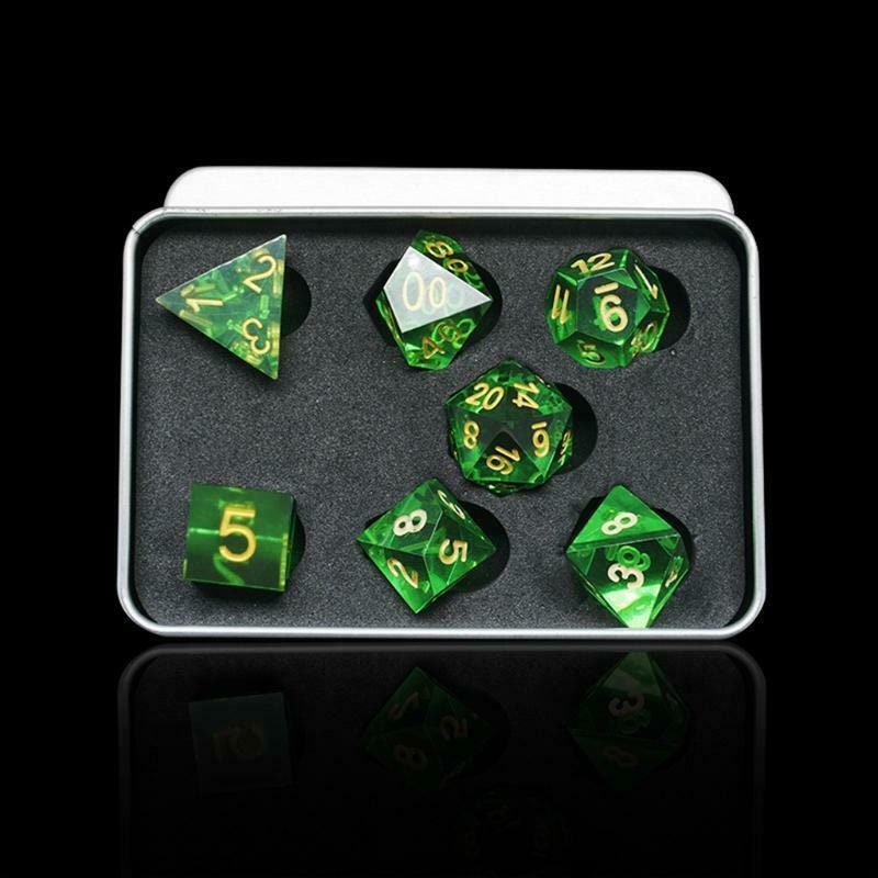 Hollow Beholder Bronze Dice Set / Metal D&D Dice Set