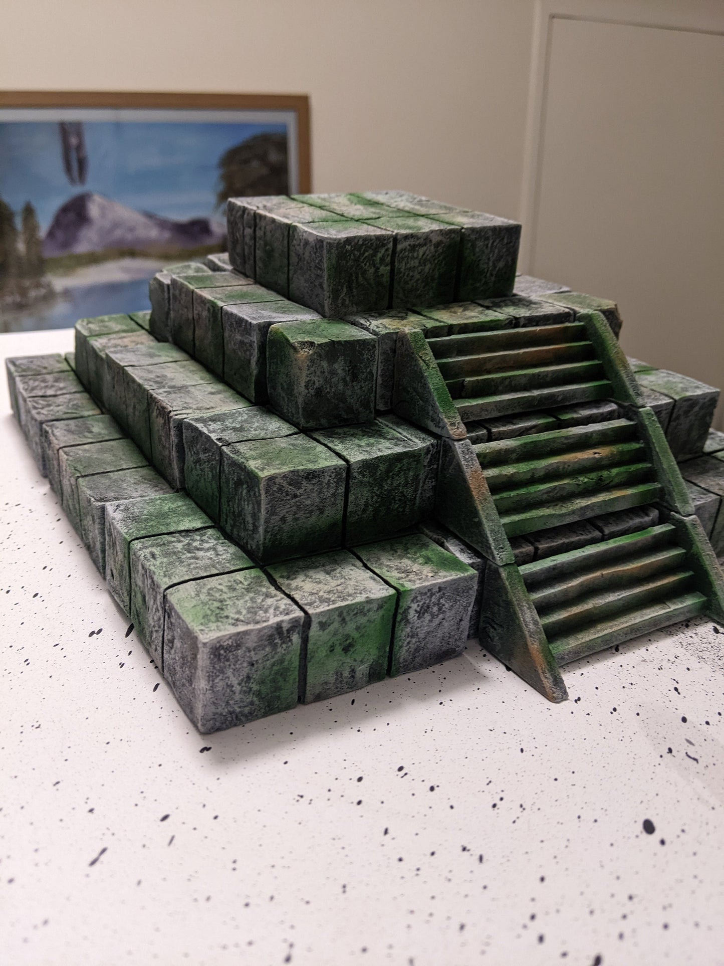 Modular Magnetic Ziggurat Pyramid Temple for D&D, Wargaming Terrain, Warhammer Age of Sigmar, TTRPGs