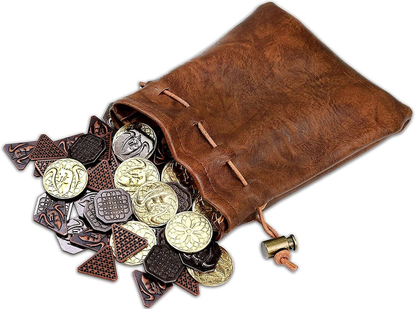 PU Leather Dice Bag/ Coin Bag for D&D TTRPGS LARP