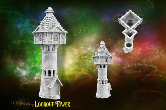 3D Printed Wizards Tower with Playable interior for Dungeons and Dragons, Wargaming and Tabletop games. Age of Sigmar, DnD, Warhammer