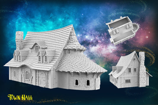 3D Printed Large House with Playable interior for Dungeons and Dragons, Wargaming and Tabletop games.  DnD, Warhammer