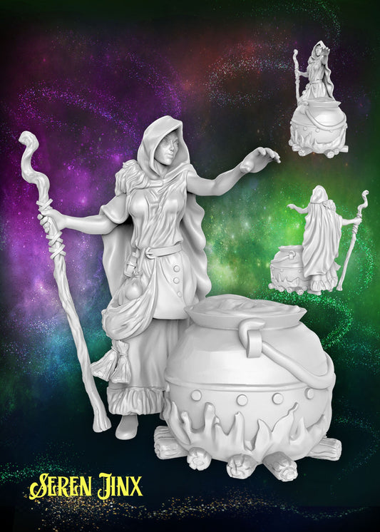 Elven Witch with Caldron