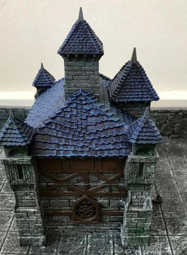 3D Printed Wizards Library with Playable interior for Dungeons and Dragons, Wargaming and Tabletop games. Age of Sigmar, DnD, Warhammer