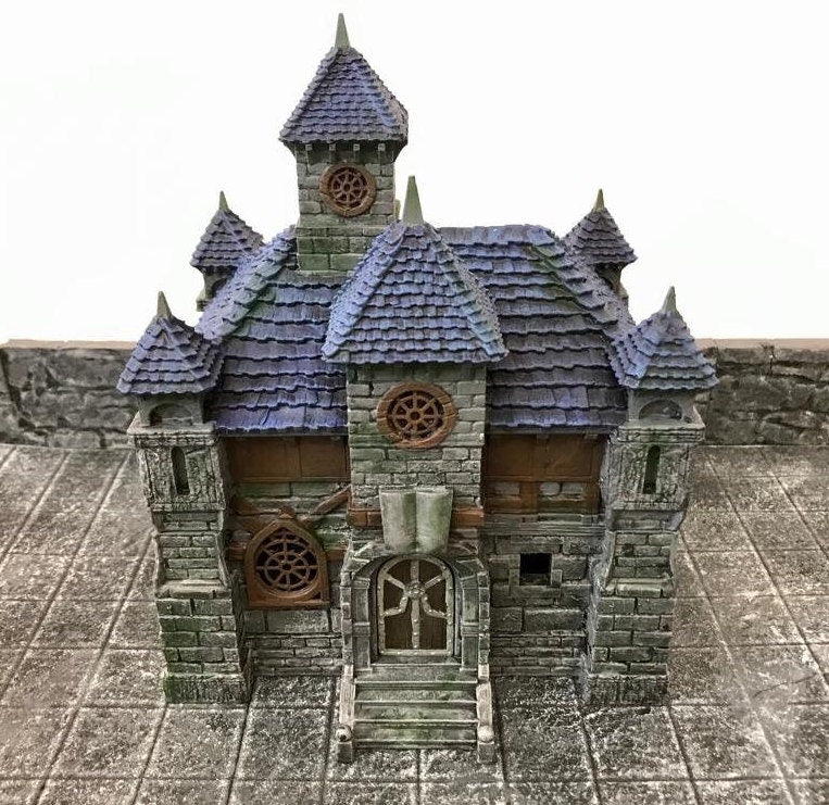 3D Printed Wizards Library with Playable interior for Dungeons and Dragons, Wargaming and Tabletop games. Age of Sigmar, DnD, Warhammer