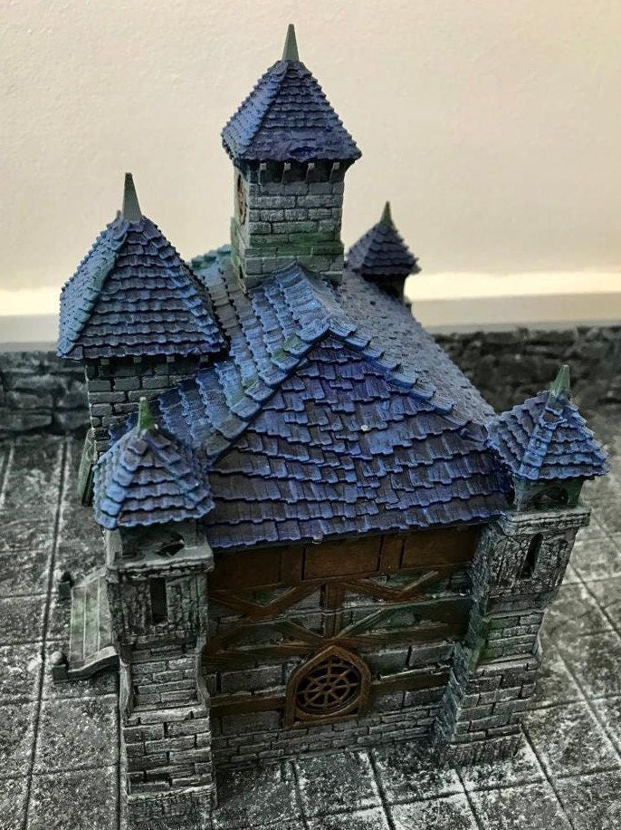 3D Printed Wizards Library with Playable interior for Dungeons and Dragons, Wargaming and Tabletop games. Age of Sigmar, DnD, Warhammer